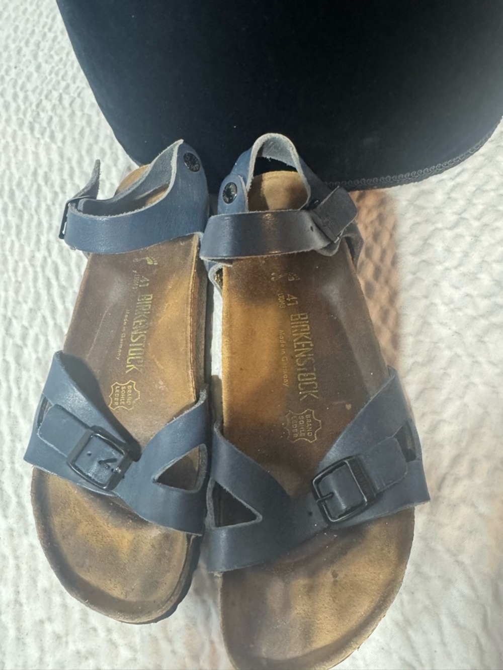 Birkenstock Black Leather Strappy Sandals